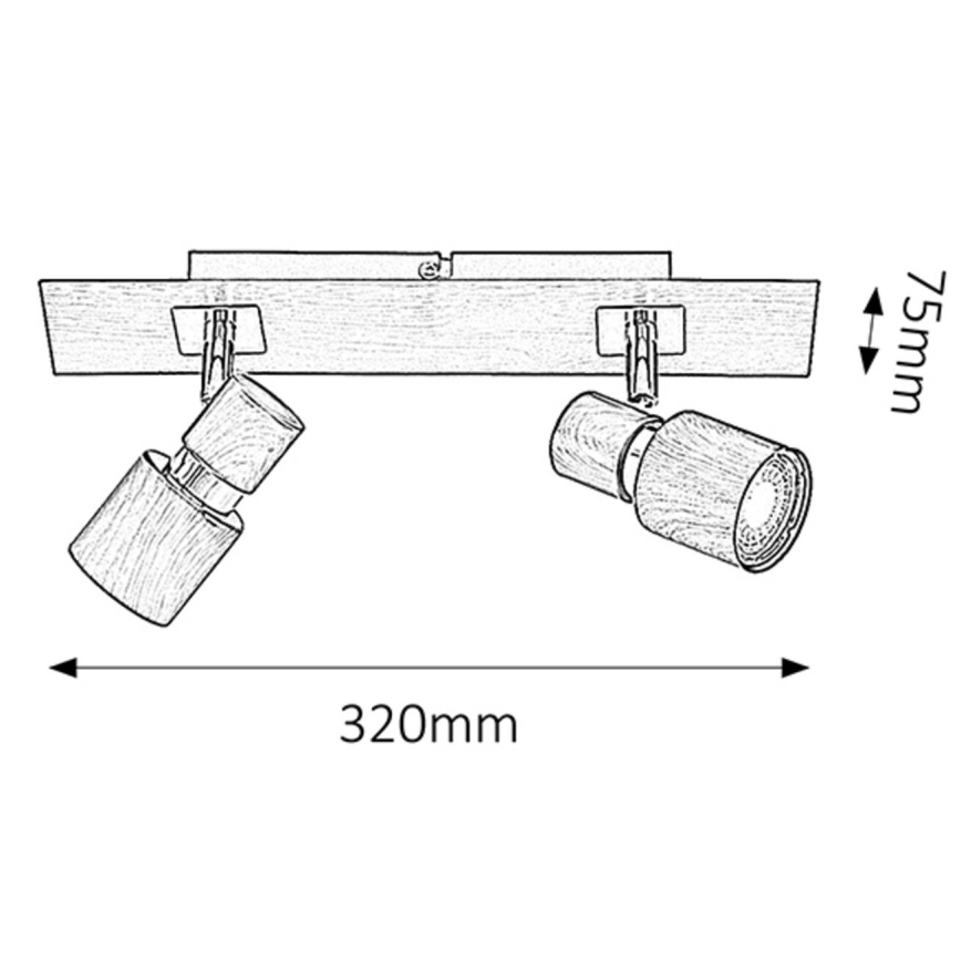 Rabalux 6006 - Spotlight MERKUR 2xGU10/50W/230V