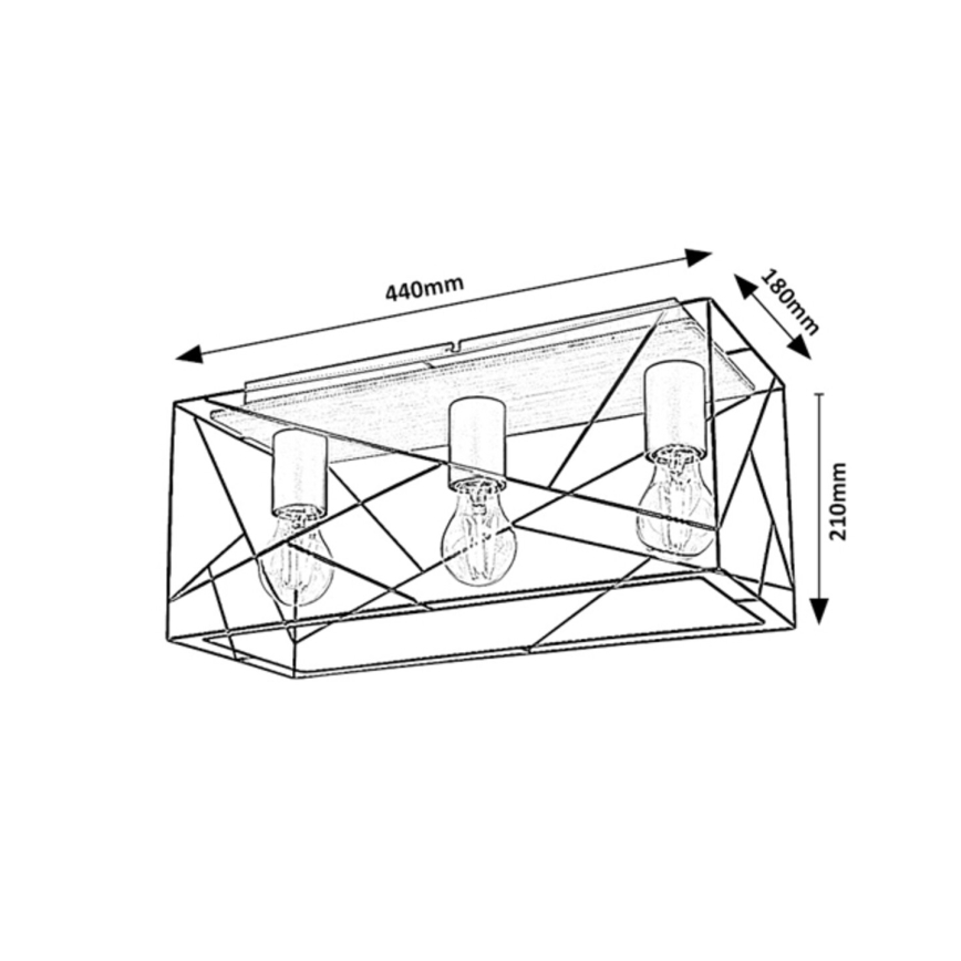 Rabalux - Taklampa 3xE27/40W/230V