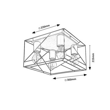 Rabalux - Taklampa 4xE27/40W/230V