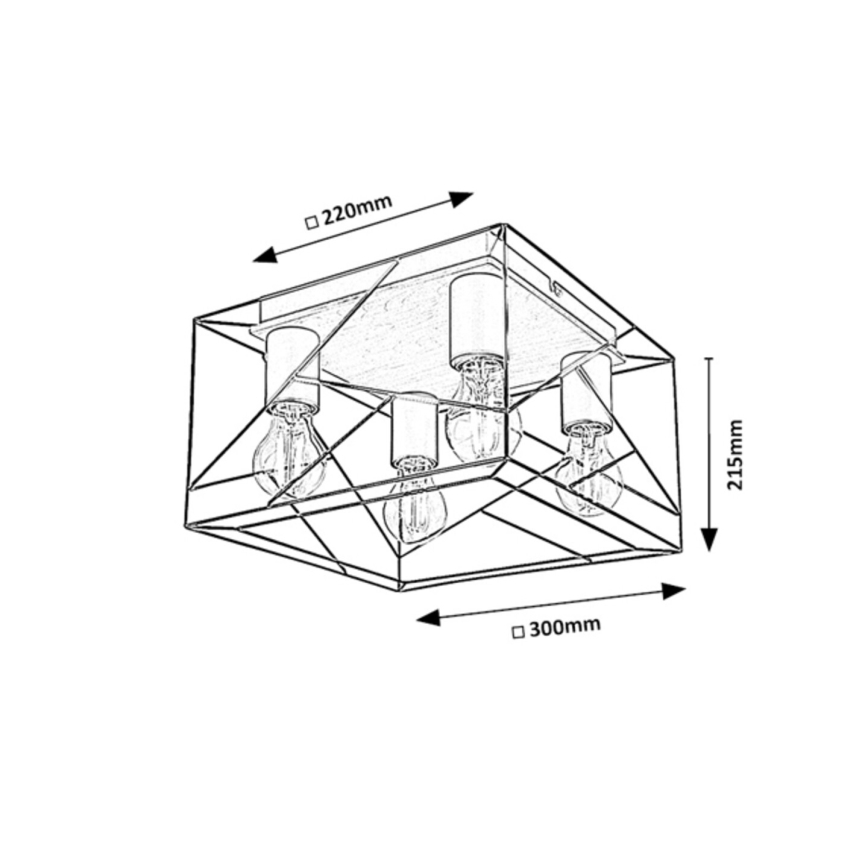 Rabalux - Taklampa 4xE27/40W/230V