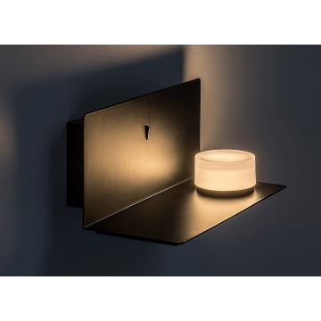 Rabalux - LED Vägglampa med hylla och USB portem LED/6W/230V 3000K