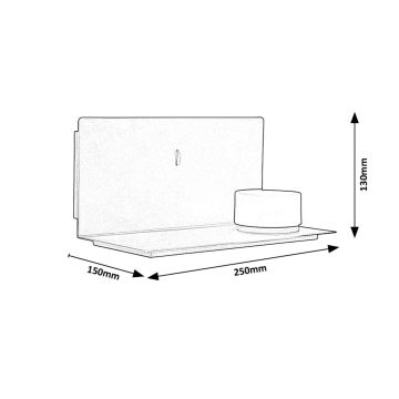 Rabalux - LED Vägglampa med hylla och USB portem LED/6W/230V 3000K