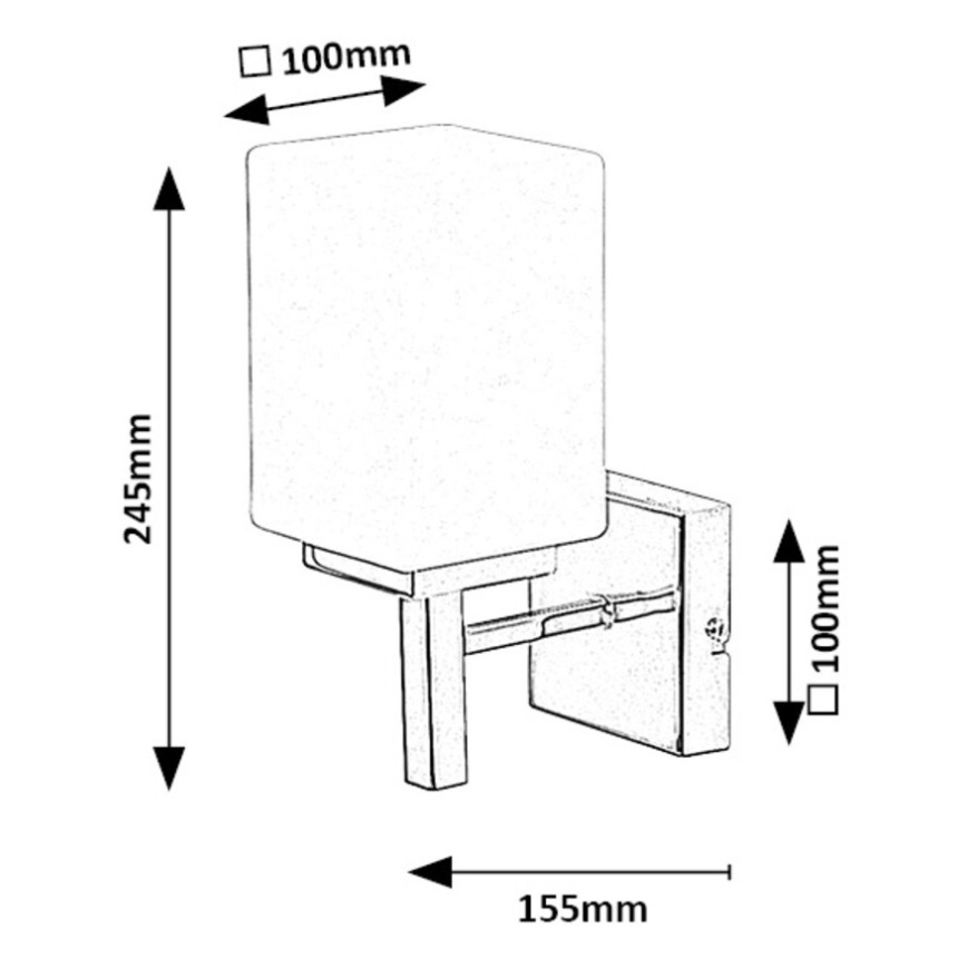 Rabalux - Vägglampa för badrum 1xE14/10W/230V IP44 krom