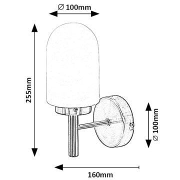 Rabalux - Vägglampa för badrum 1xE14/10W/230V IP44 brons