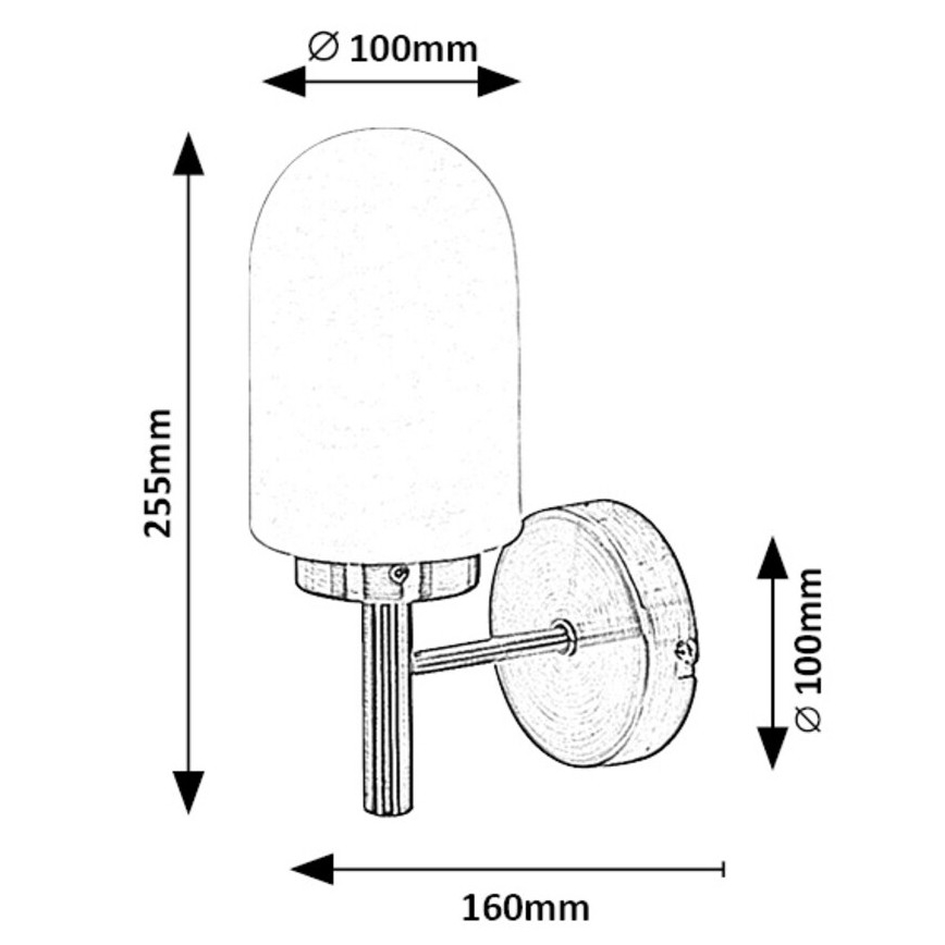 Rabalux - Vägglampa för badrum 1xE14/10W/230V IP44 brons