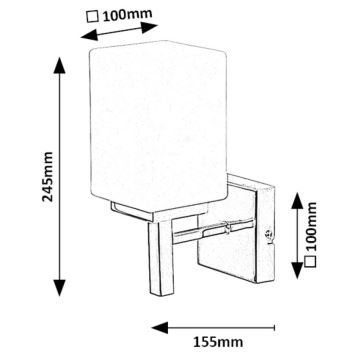 Rabalux - Vägglampa för badrum 1xE14/10W/230V IP44 svart