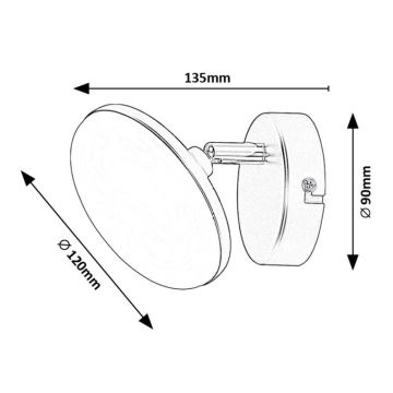 Rabalux - LED väggbelysning LED/4W/230V 3000K svart