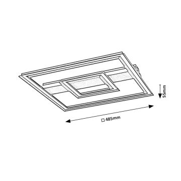 Rabalux - LED taklampa LED/48W/230V 3000K svart