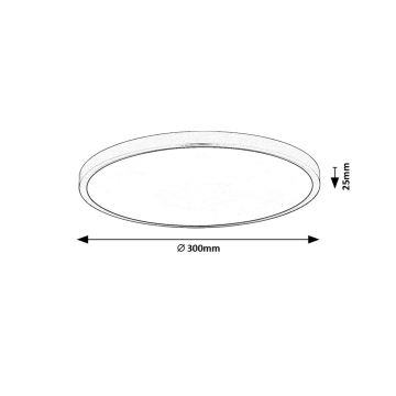 Rabalux - LED taklampa LED/24W/230V 4000K diameter 30 cm svart