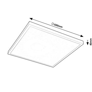 Rabalux - LED fäst panel LED/40W/230V 4000K 60x60 cm