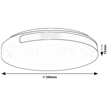 Rabalux - LED taklampa LED/24W/230V 4000K diameter 39 cm