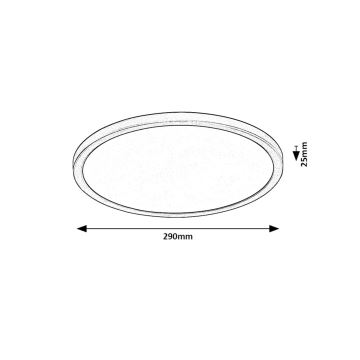 Rabalux - LED taklampa LED/24W/230V 3000/4000/6000K diameter 29 cm svart