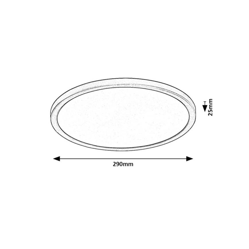 Rabalux - LED taklampa LED/24W/230V 3000/4000/6000K diameter 29 cm svart