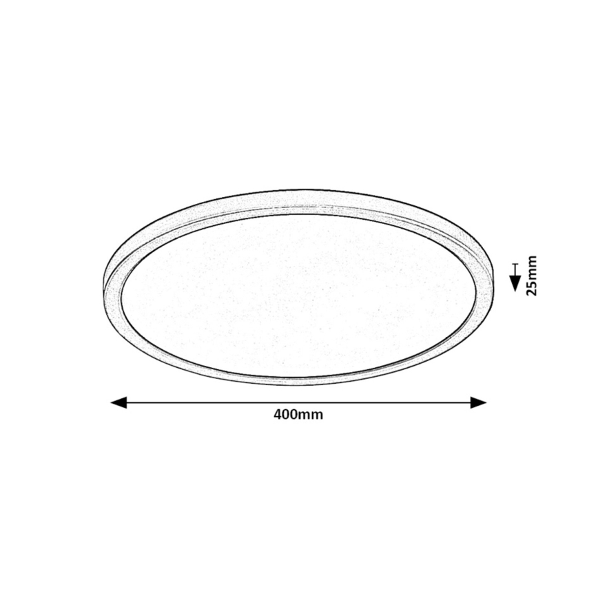 Rabalux - LED taklampa LED/36W/230V 3000/4000/6000K diameter 40 cm svart