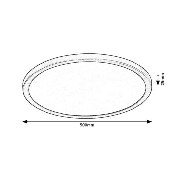 Rabalux - LED taklampa LED/36W/230V 3000/4000/6000K diameter 50 cm svart