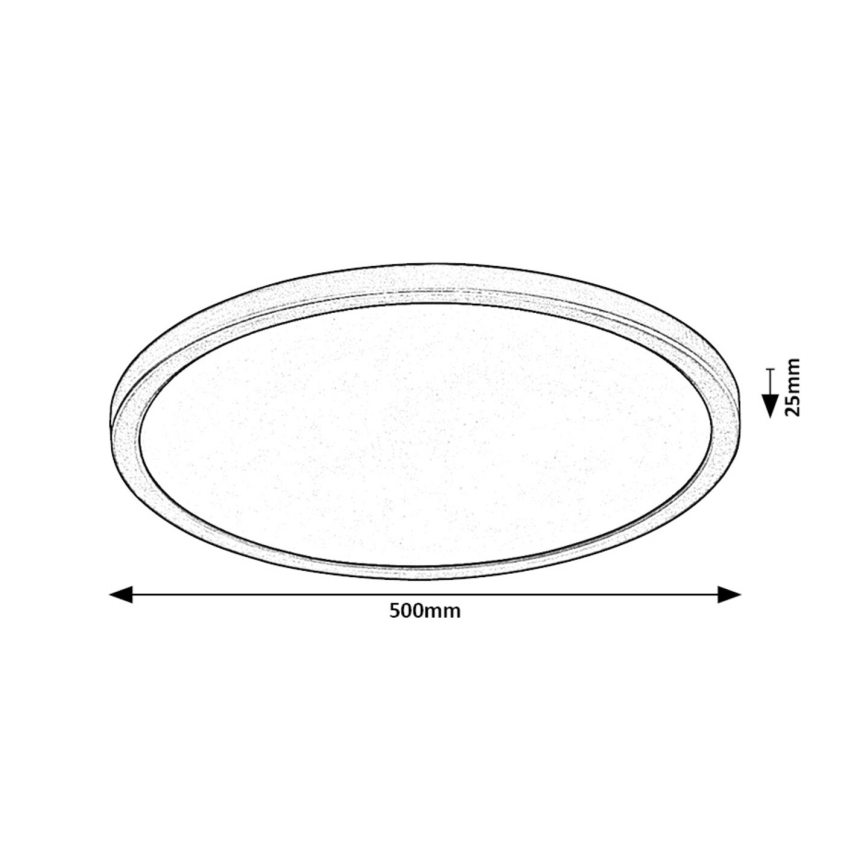 Rabalux - LED taklampa LED/36W/230V 3000/4000/6000K diameter 50 cm svart