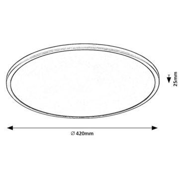 Rabalux - LED Dimbar taklampa LED/22W/230V 3000K 42 cm