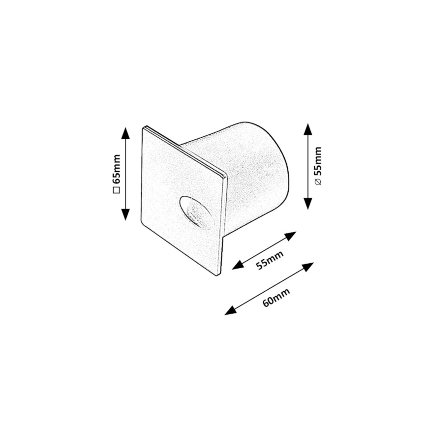 Rabalux - LED trappbelysning för utomhusbruk LED/3W/230V IP54 3000K svart