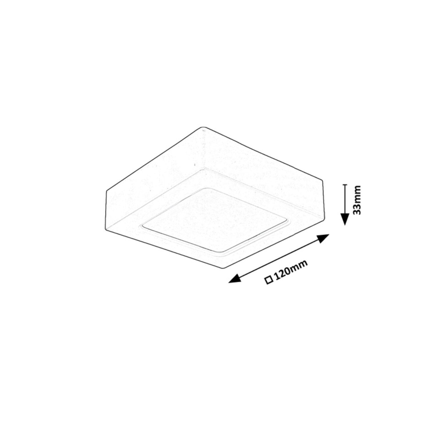 Rabalux - LED taklampa LED/7W/230V 4000K 12x12 cm vit