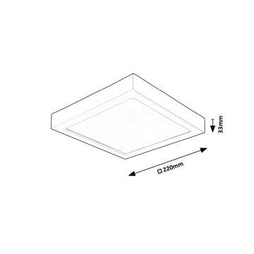 Rabalux - LED taklampa LED/24W/230V 4000K 22x22 cm vit