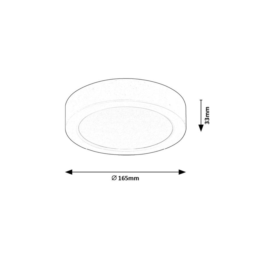 Rabalux - LED taklampa LED/15W/230V 4000K diameter 16 cm svart