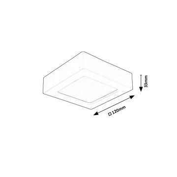 Rabalux - LED taklampa LED/7W/230V 4000K 12x12 cm svart