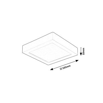 Rabalux - LED taklampa LED/15W/230V 4000K 16x16 cm svart