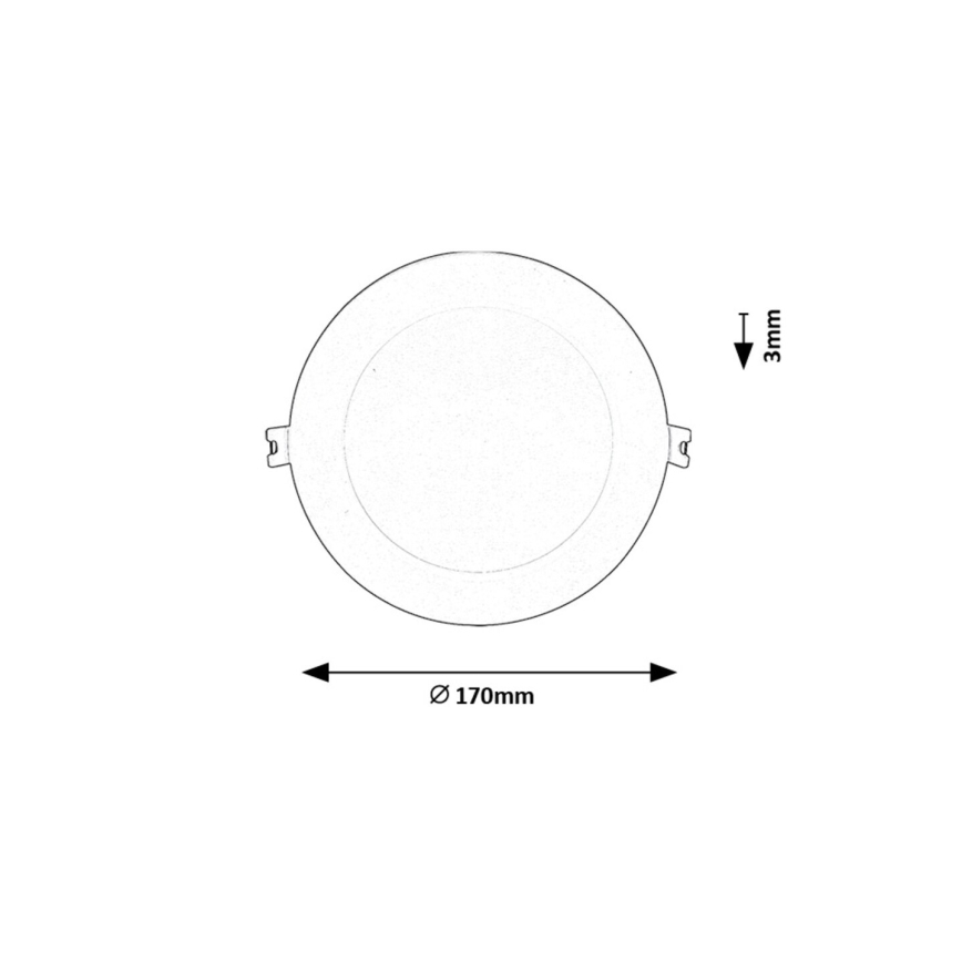 Rabalux - LED infälld belysning LED/12W/230V 3000K diameter 17 cm vit