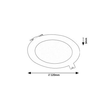 Rabalux - LED infälld belysning LED/6W/230V 3000K diameter 12 cm svart