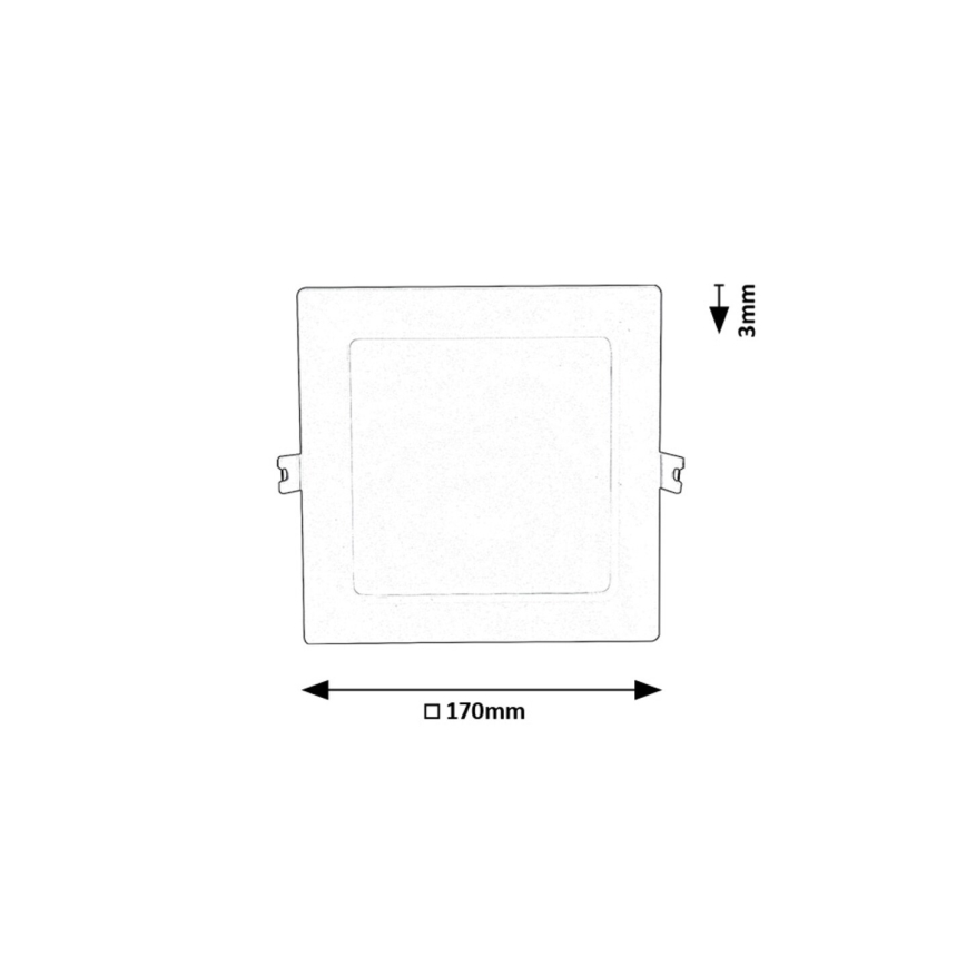 Rabalux - LED infälld belysning LED/12W/230V 17x17 cm vit