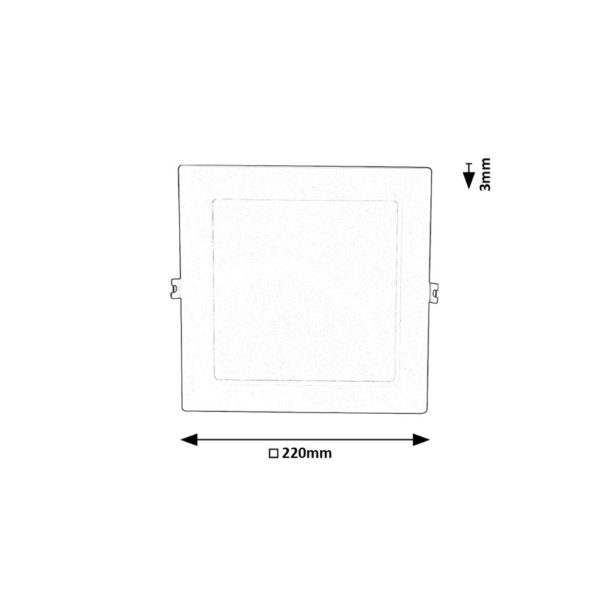 Rabalux - LED infälld belysning LED/18W/230V 22x22 cm vit