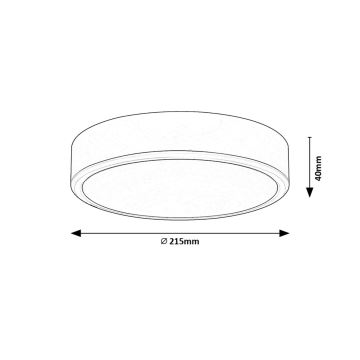 Rabalux - LED taklampa LED/22W/230V 3000/4000/6000K diameter 21 cm vit