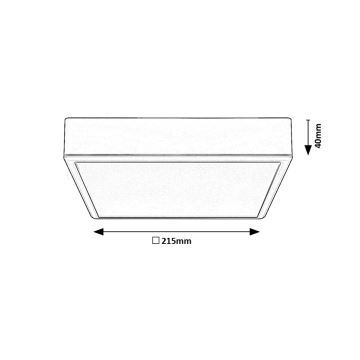 Rabalux - LED taklampa LED/22W/230V 3000/4000/6000K 21x21 cm vit