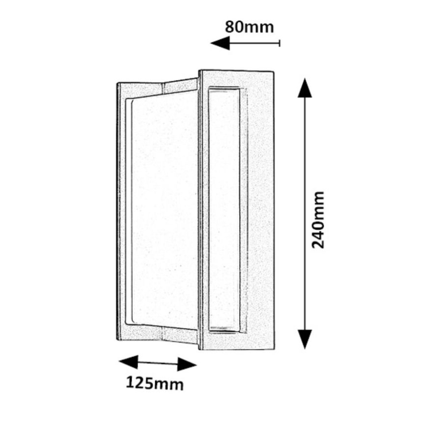 Rabalux - Vägglampa för utomhusbruk 1xE27/12W/230V IP44