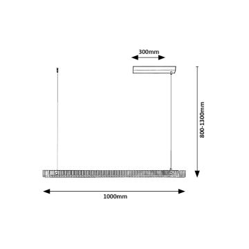 Rabalux - LED ljuskrona med textilsladd LED/36W/230V 3000K