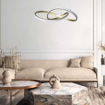 Rabalux - LED ljuskrona med textilsladd LED/36W/230V 3000K guld