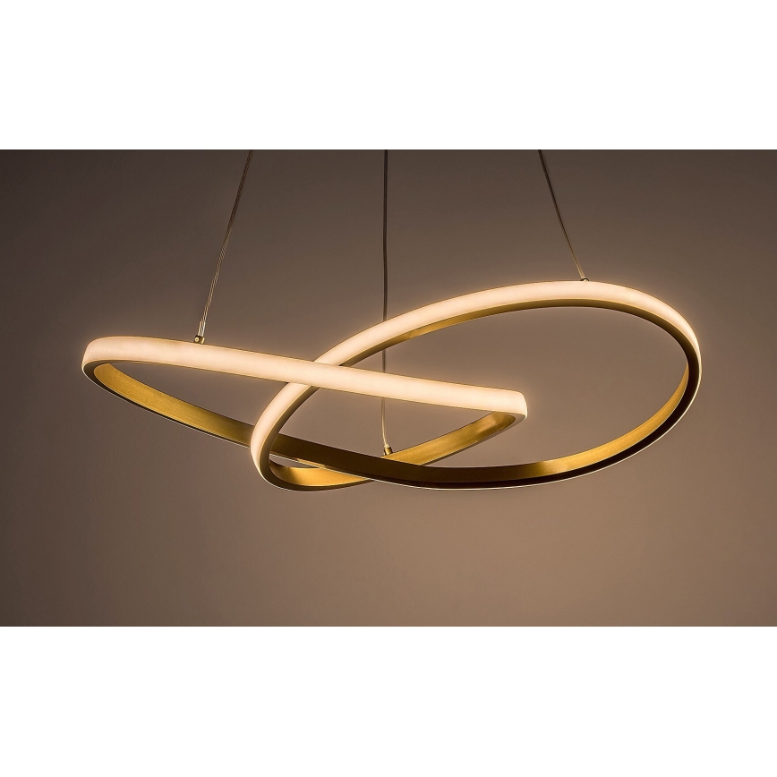 Rabalux - LED ljuskrona med textilsladd LED/36W/230V 3000K guld