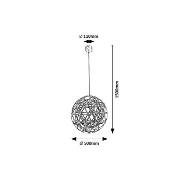 Rabalux - LED ljuskrona med textilsladd LED/16W/230V 3000K krom