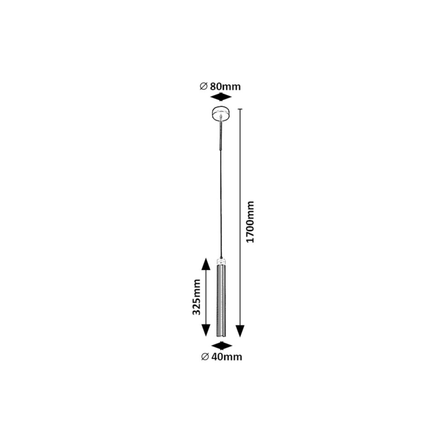 Rabalux - LED ljuskrona med textilsladd LED/10W/230V 4000K svart/guld