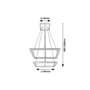 Rabalux - LED ljuskrona med textilsladd 2xLED/24W/230V 3000K