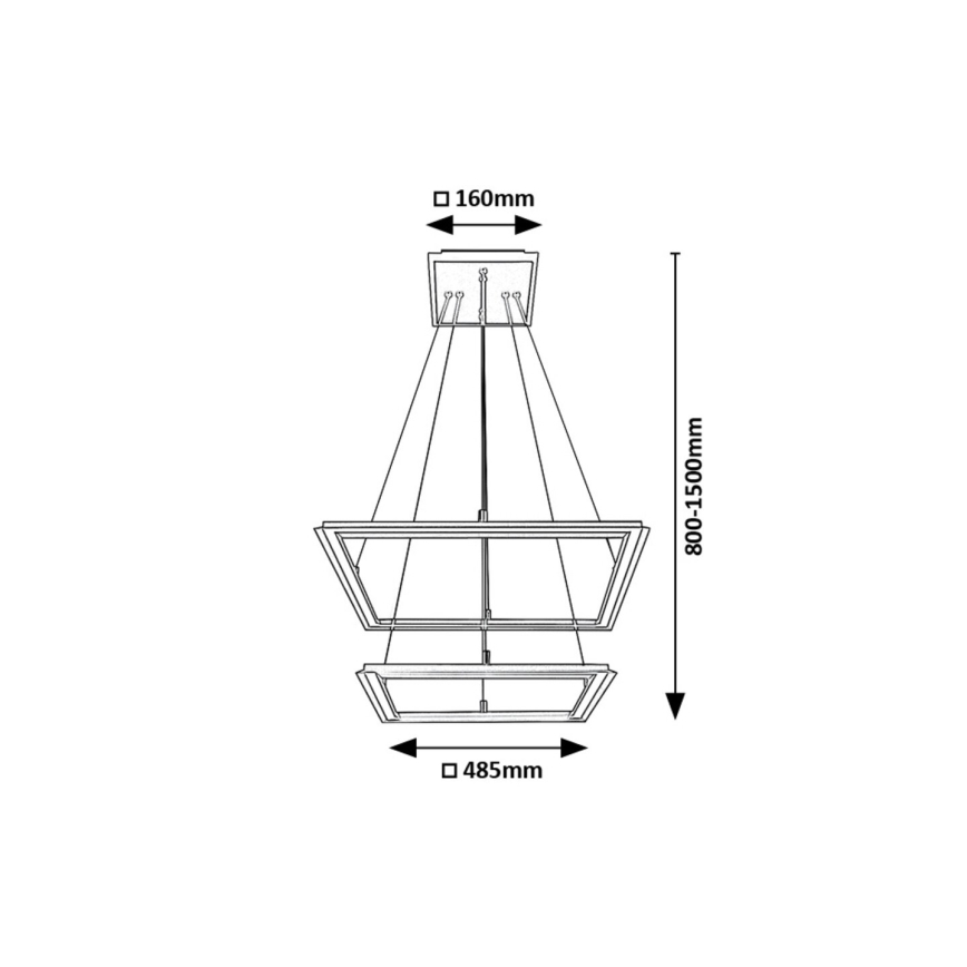 Rabalux - LED ljuskrona med textilsladd 2xLED/24W/230V 3000K