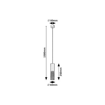 Rabalux - Ljuskrona med textilsladd 1xGU10/35W/230V