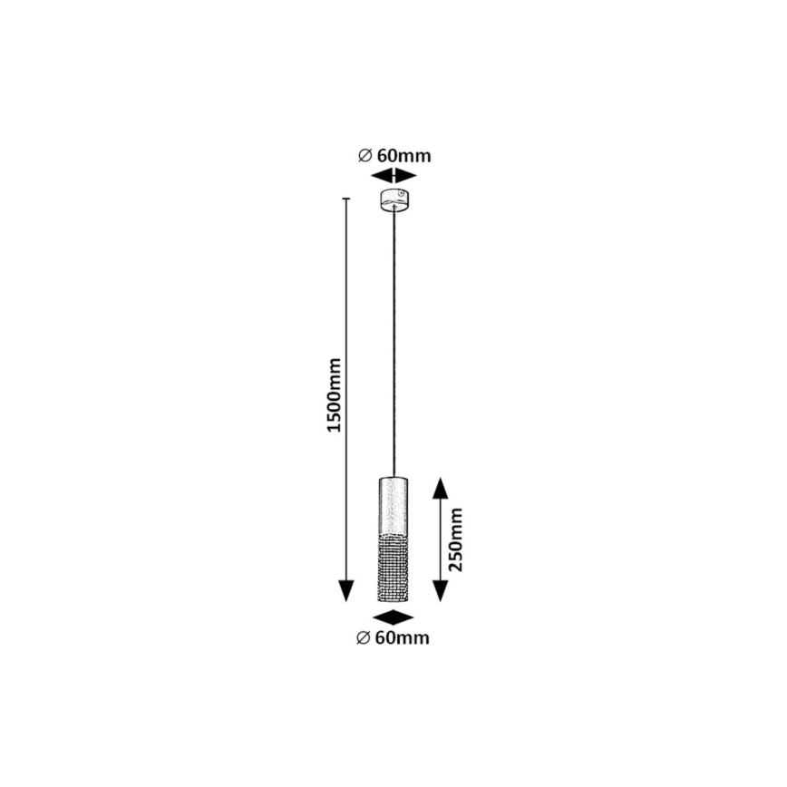 Rabalux - Ljuskrona med textilsladd 1xGU10/35W/230V