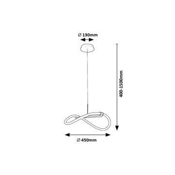 Rabalux - LED ljuskrona med textilsladd LED/15W/230V 4000K