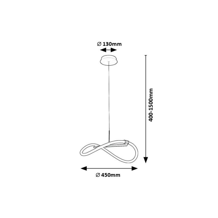 Rabalux - LED ljuskrona med textilsladd LED/15W/230V 4000K