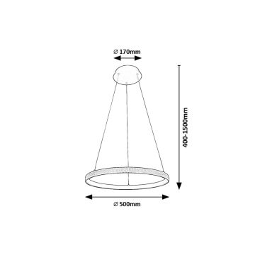 Rabalux - LED ljuskrona med textilsladd LED/32W/230V 3000K