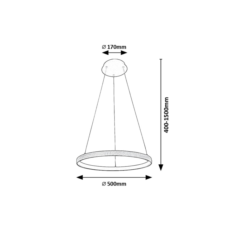 Rabalux - LED ljuskrona med textilsladd LED/32W/230V 3000K