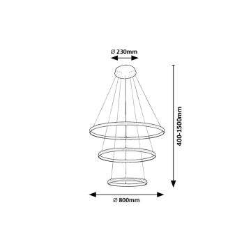 Rabalux - LED ljuskrona med textilsladd LED/100W/230V 3000K