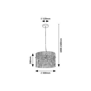 Rabalux - Ljuskrona med textilsladd 1xE27/40W/230V