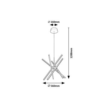 Rabalux - LED ljuskrona med textilsladd LED/48W/230V 4000K